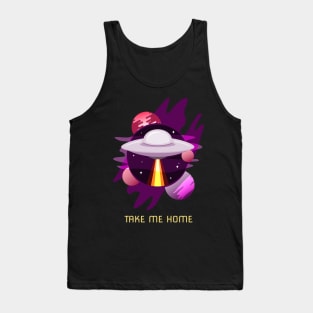 Aliens going home space ship Tank Top